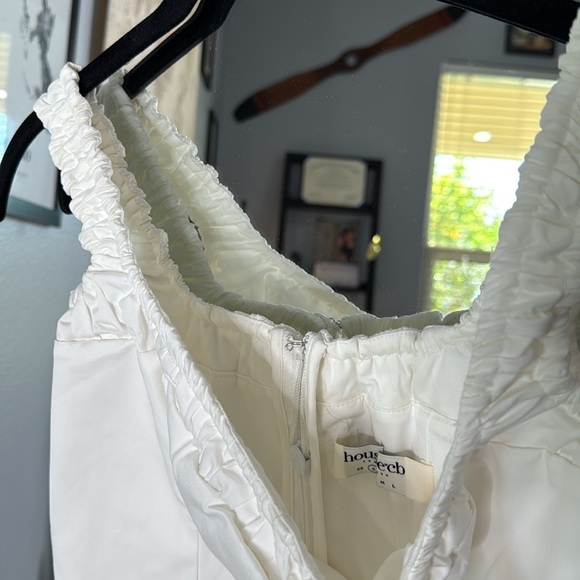 HOUSE OF CB 'Dorothy' White Cotton Midi Sundress NWOT - Picture 8 of 9